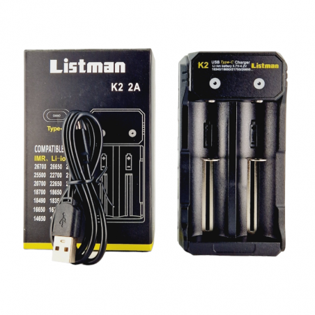 CHARGEUR K2 2A USB TYPE-C LISTMAN