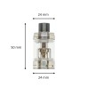 MQ Tank – Clearomizer 24mm SS316L | VTN Coils compatible