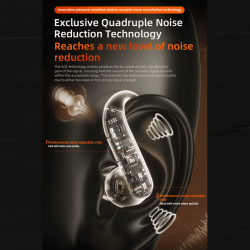 Monoise P‑Q16 Écouteurs sans fil Bluetooth Open‑Ear True Wireless, Traduction IA en Temps Réel