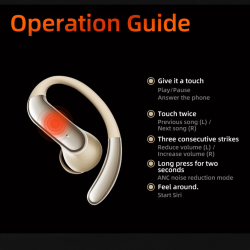 Monoise P‑Q16 Écouteurs sans fil Bluetooth Open‑Ear True Wireless, Traduction IA en Temps Réel